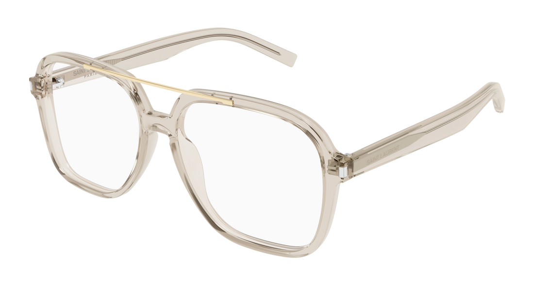 Dioptrijske naočale saint laurent sl 545 opt 003 beige rectangular / squared femenino veličina 58mm - Glavni prikaz