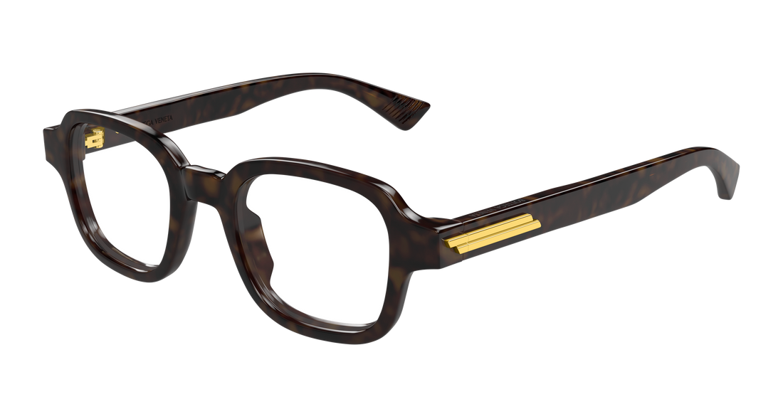 Óculos graduados bottega veneta bv1462o 007 havana rectangular / squared masculino tamanho 48mm - Vista principal