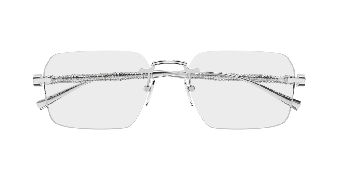 Occhiali da vista gucci gg2154o 004 plateado rectangular / squared masculino taglia 56mm - Vista dettagliata
