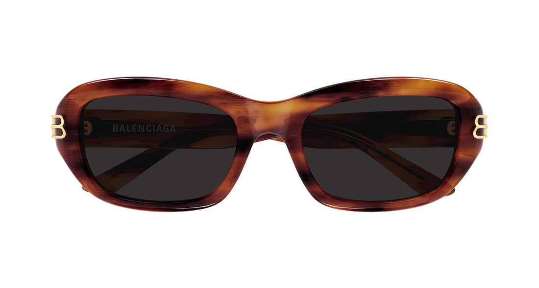 Solbriller balenciaga bb0471sk 005 marron rectangular / squared femenino størrelse 55mm - Detaljeret visning