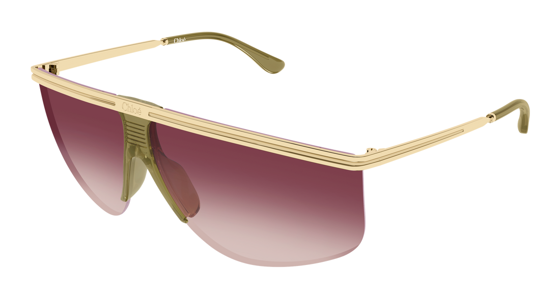 Óculos de sol chloé ch0415s 002 dorado pilot/navigator femenino tamanho 65mm - Vista principal