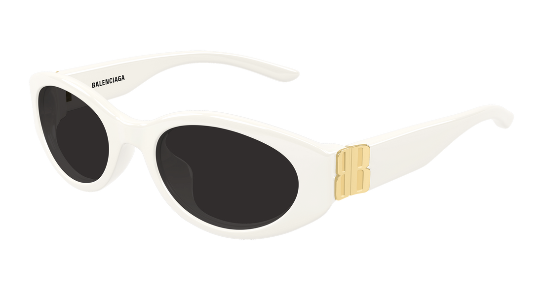 Óculos de sol balenciaga bb0507sk 003 blanco round/oval/panthos femenino tamanho 55mm - Vista principal