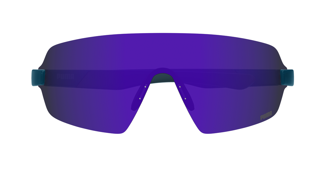 Sunglasses puma pu0541s 003 azul shield masculino size 99mm - Detailed view