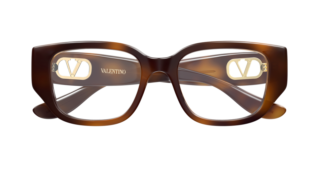 Brillen valentino vg0037oa 002 havana rectangular / squared femenino größe 53mm - Detailansicht