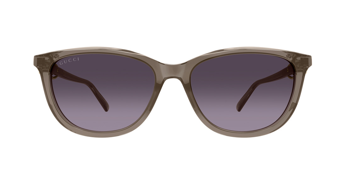 Solbriller gucci gg2220sk 004 marron round/oval/panthos femenino størrelse 56mm - Detaljeret visning