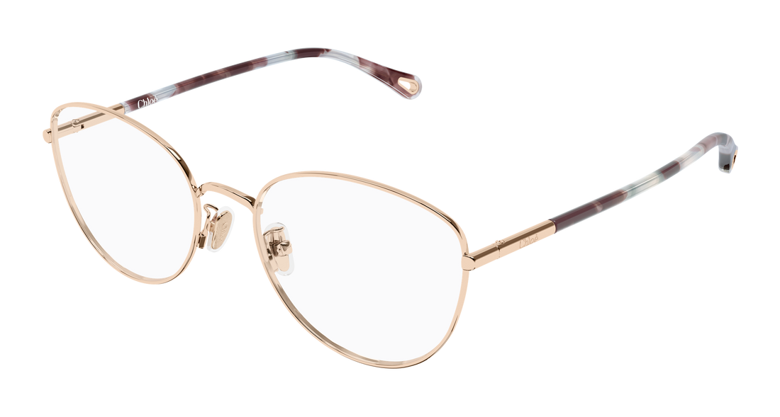 Óculos graduados chloé ch0401oa 001 dorado cat eye femenino tamanho 56mm - Vista principal