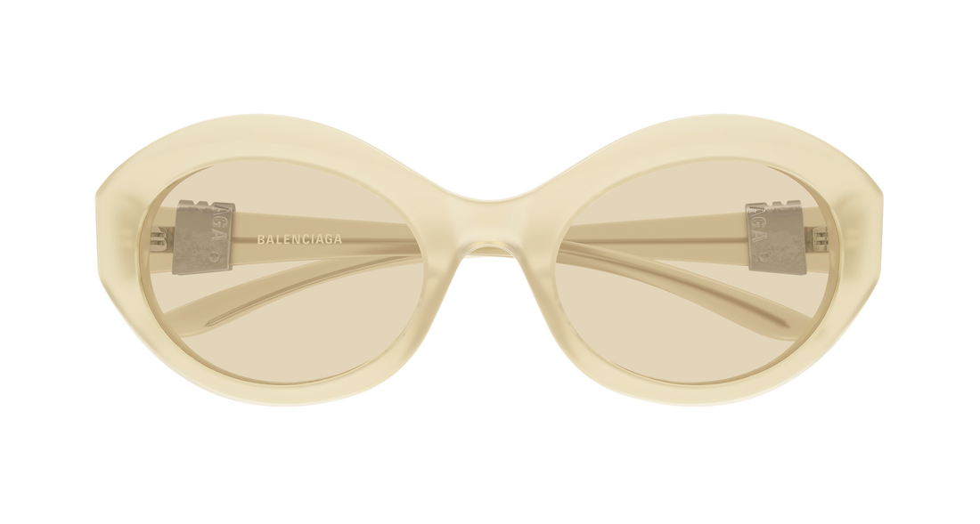 Lunettes de soleil balenciaga bb0460s 005 amarillo round/oval/panthos femenino taille 57mm - Vue détaillée