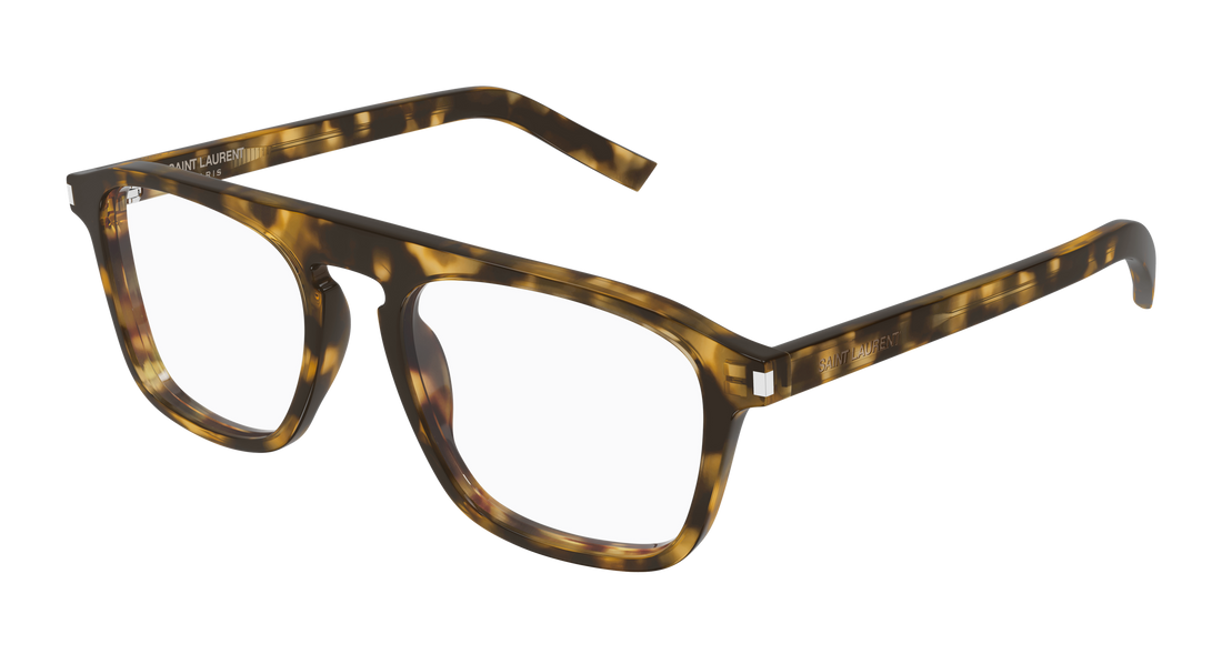 Briller saint laurent sl 157 013 havana rectangular / squared masculino størrelse 52mm - Hovedvisning