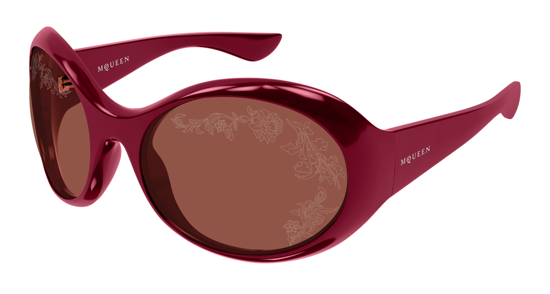 Óculos de sol alexander mcqueen am0592s 006 rojo round/oval/panthos unisex tamanho 65mm - Vista principal