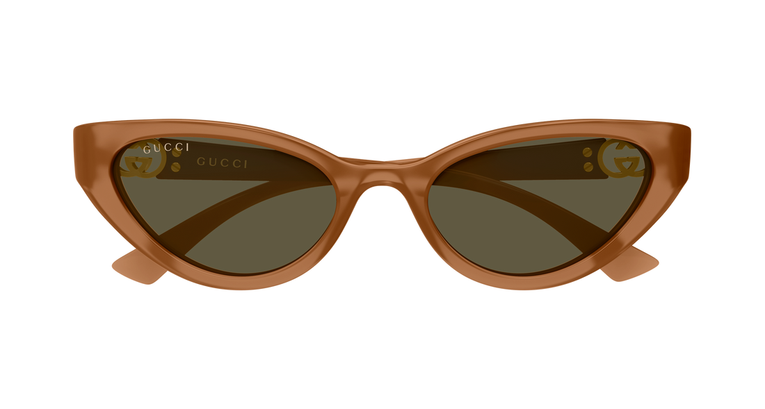Solbriller gucci gg2194s 004 marron cat eye femenino størrelse 52mm - Detaljeret visning