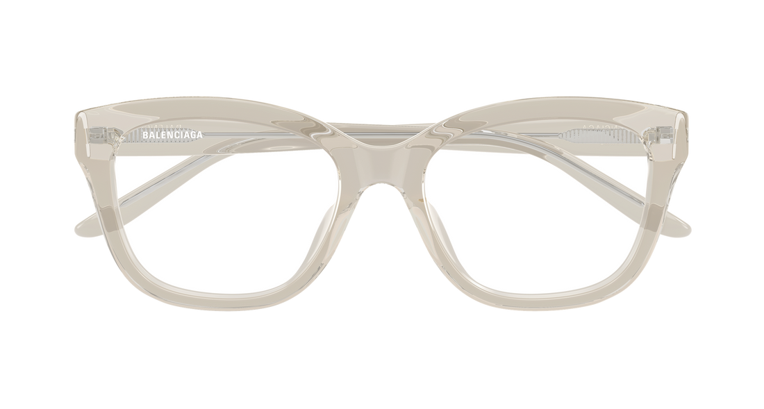 Lunettes de vue balenciaga bb0534o 009 beige butterfly femenino taille 55mm - Vue détaillée