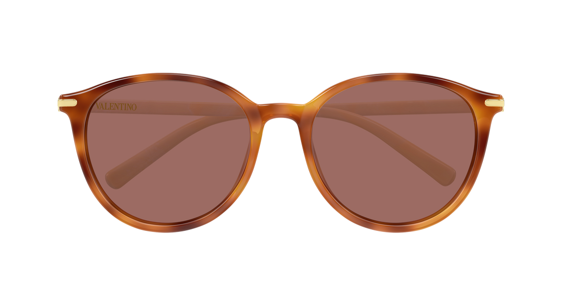 Occhiali da sole valentino vg0048sk 002 havana round/oval/panthos femenino taglia 56mm - Vista dettagliata