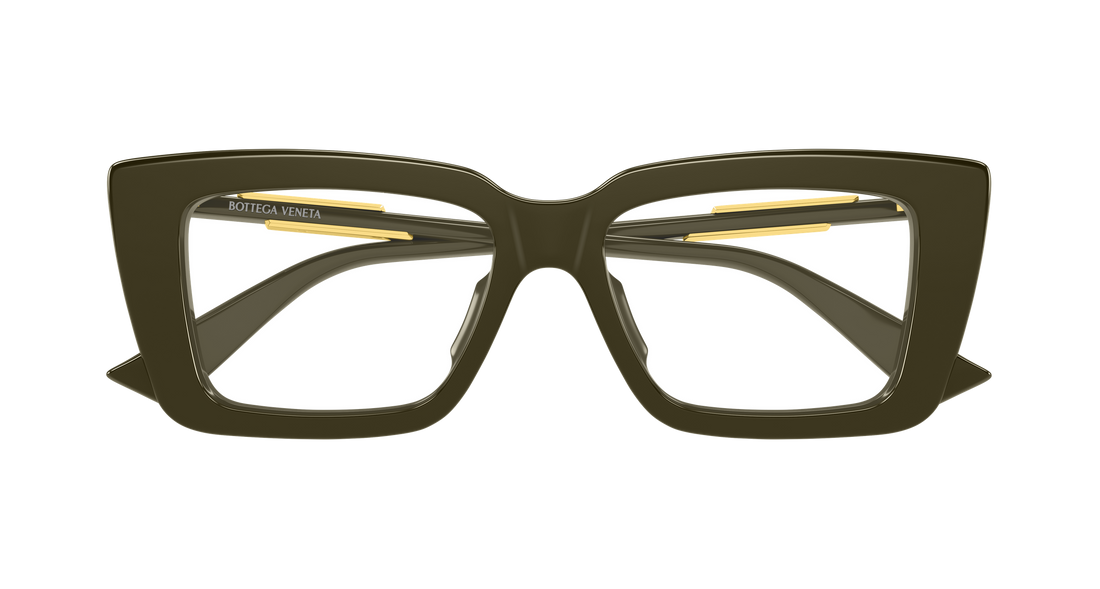 Occhiali da vista bottega veneta bv1448o 005 verde rectangular / squared femenino taglia 53mm - Vista dettagliata