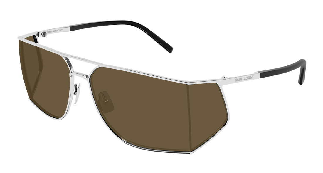 Óculos de sol saint laurent sl 750 003 plateado rectangular / squared masculino tamanho 69mm - Vista principal