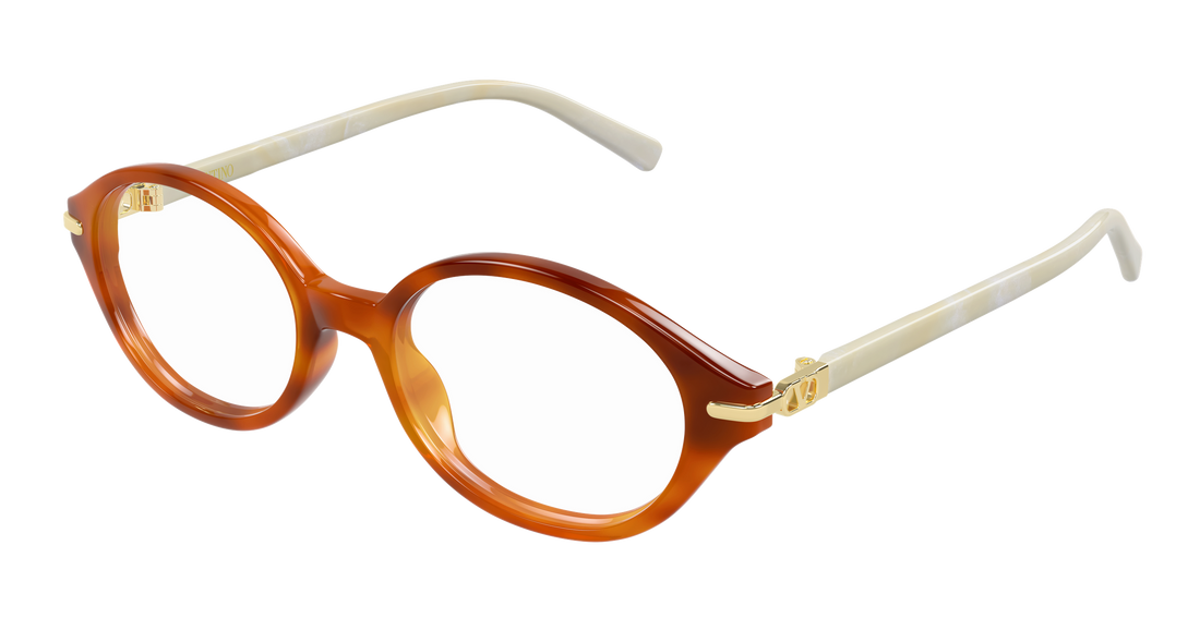 Occhiali da vista valentino vg0049o 003 havana round/oval/panthos femenino taglia 50mm - Vista principale