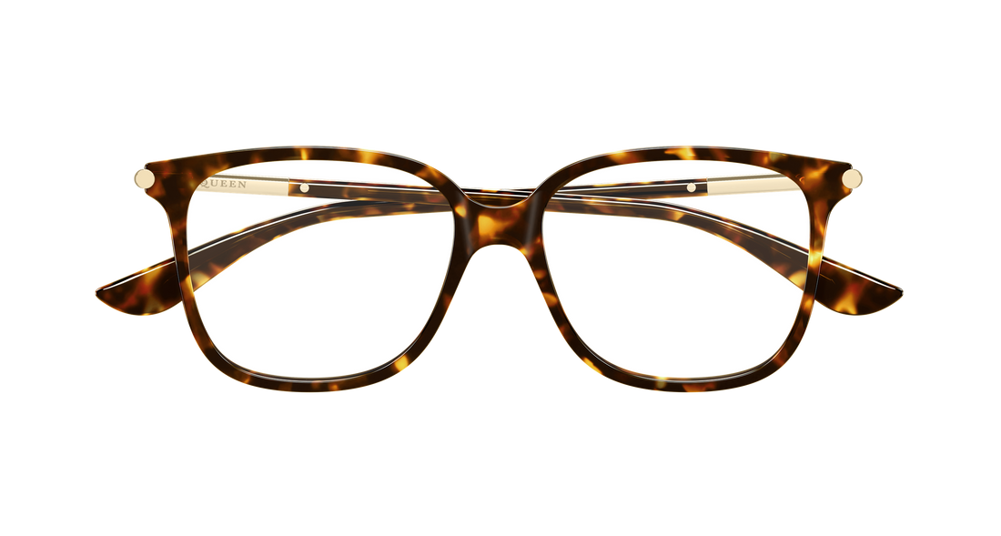 Brillen alexander mcqueen am0554o 007 havana cat eye femenino größe 53mm - Detailansicht