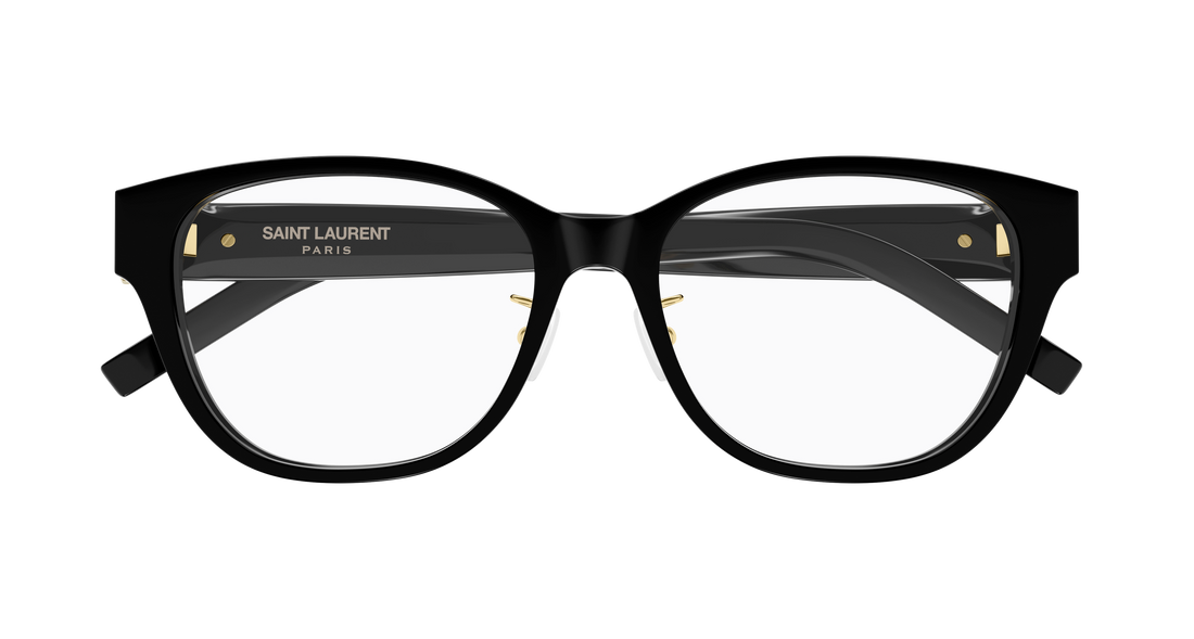 Óculos graduados saint laurent sl m169/f 001 negro cat eye femenino tamanho 54mm - Vista de detalhe