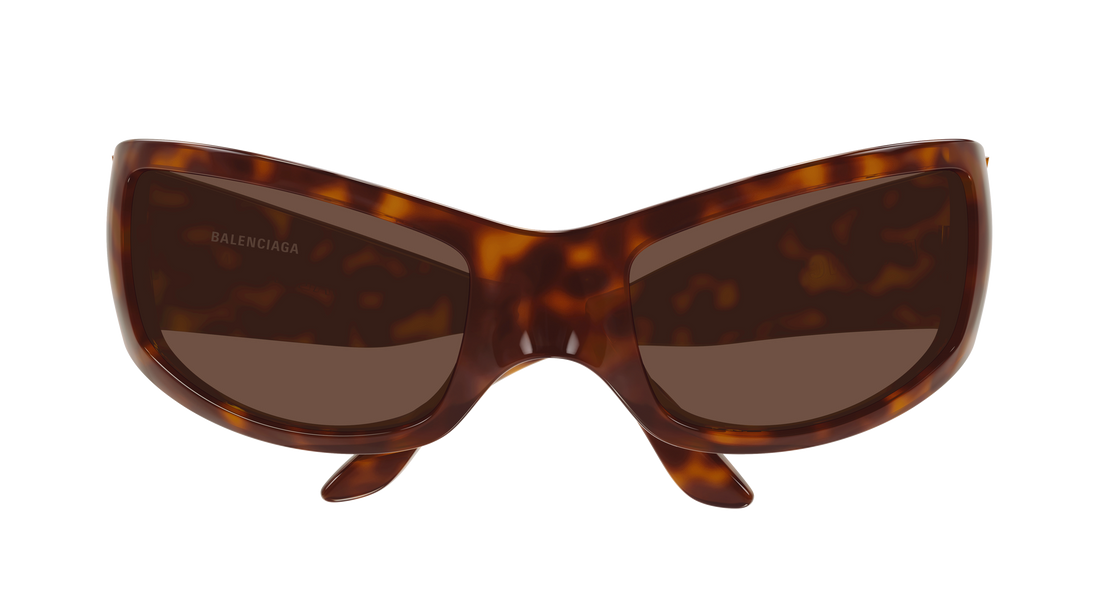 Lunettes de soleil balenciaga bb0461s 003 havana geometrical/directional unisex taille 66mm - Vue détaillée
