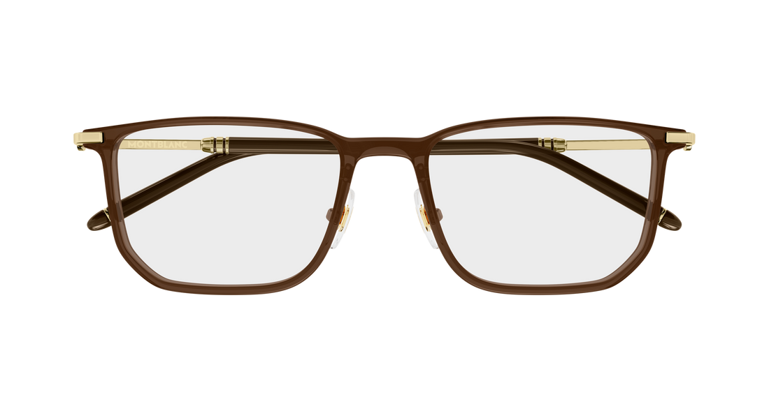 Óculos graduados montblanc mb0523o 004 marron rectangular / squared masculino tamanho 54mm - Vista de detalhe