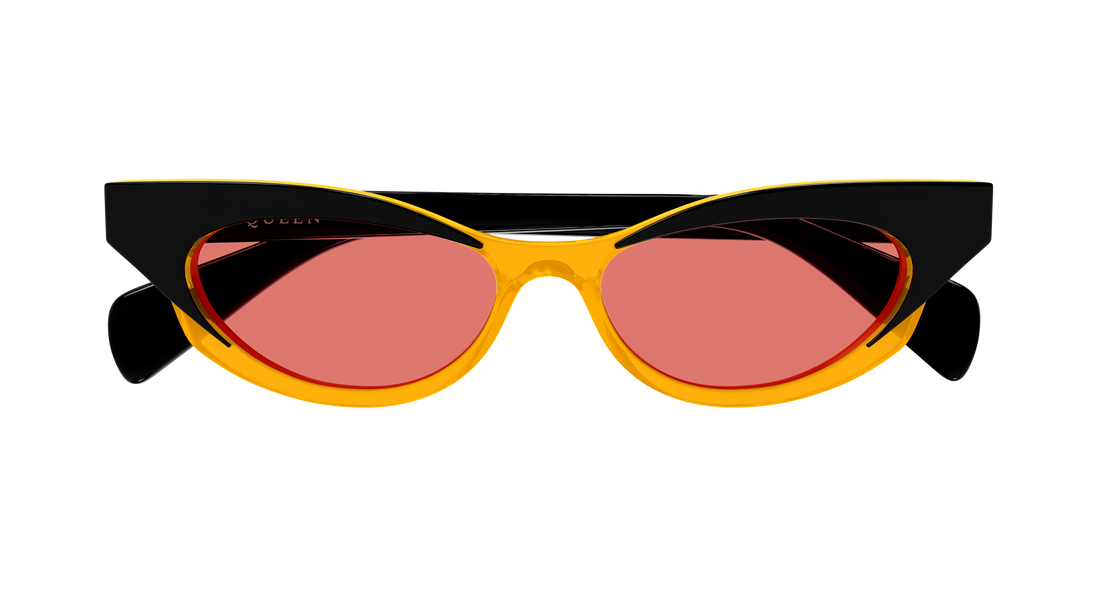 Óculos de sol alexander mcqueen am0544s 005 negro cat eye femenino tamanho 52mm - Vista de detalhe