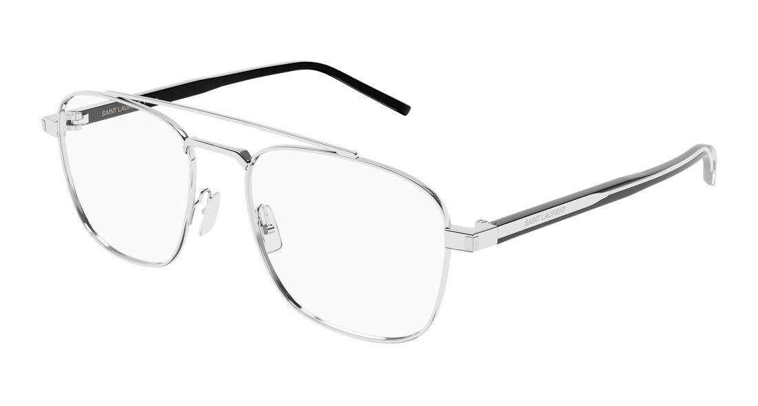 Briller saint laurent sl 665 opt 002 plateado pilot/navigator unisex størrelse 56mm - Hovedvisning