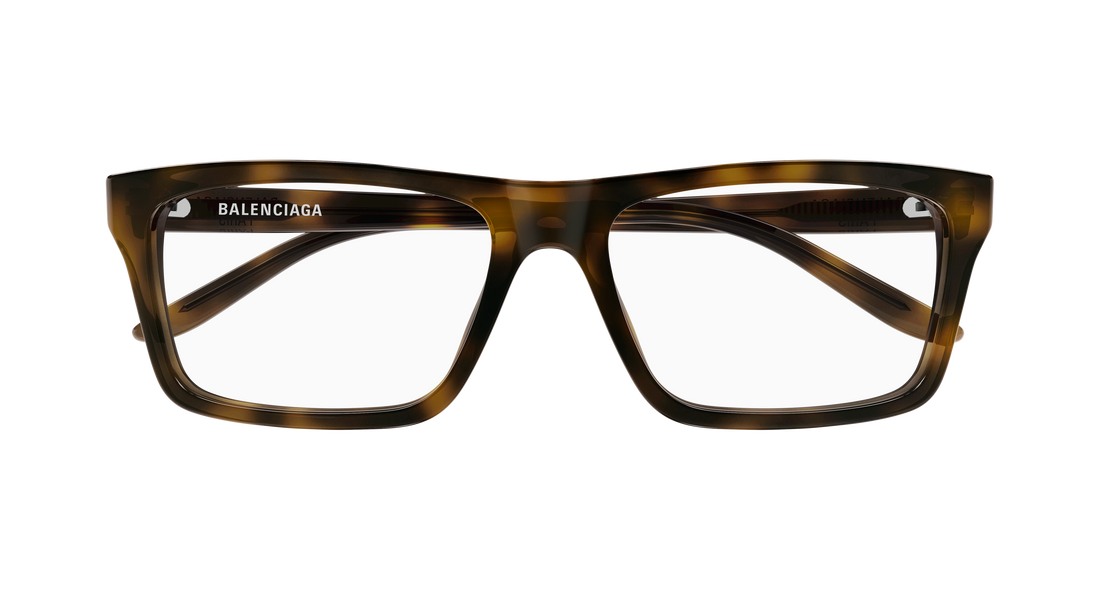 Occhiali da vista balenciaga bb0499o 003 havana rectangular / squared masculino taglia 57mm - Vista dettagliata