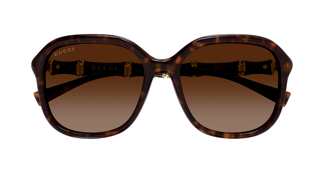 Lunettes de soleil gucci gg2061sa 002 havana rectangular / squared femenino taille 55mm - Vue détaillée