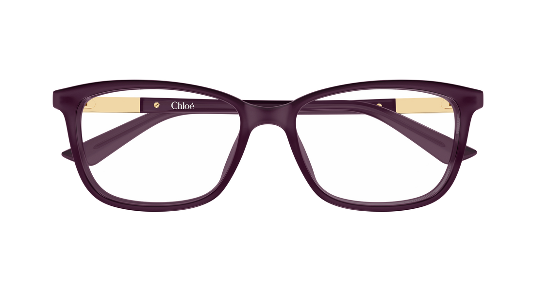 Lunettes de vue chloé ch0371oa 004 violeta butterfly femenino taille 55mm - Vue détaillée