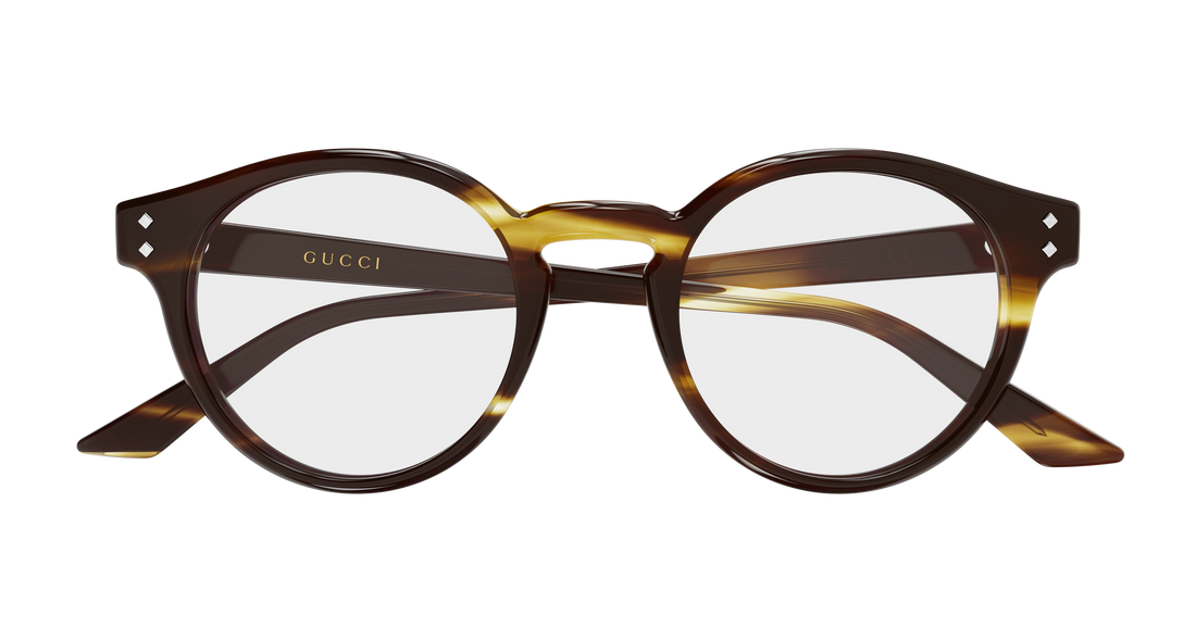 Brillen gucci gg2133o 002 havana round/oval/panthos masculino größe 48mm - Detailansicht