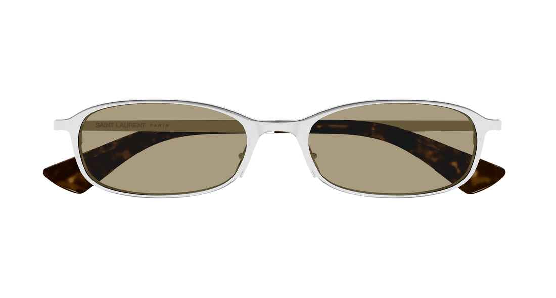Óculos de sol saint laurent sl 934 mia 003 plateado round/oval/panthos femenino tamanho 52mm - Vista de detalhe