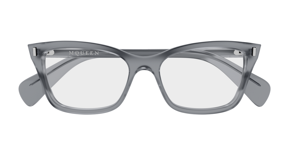Gafas graduadas alexander mcqueen am0584o 007 gris cat eye femenino talla 54mm - Vista de detalle