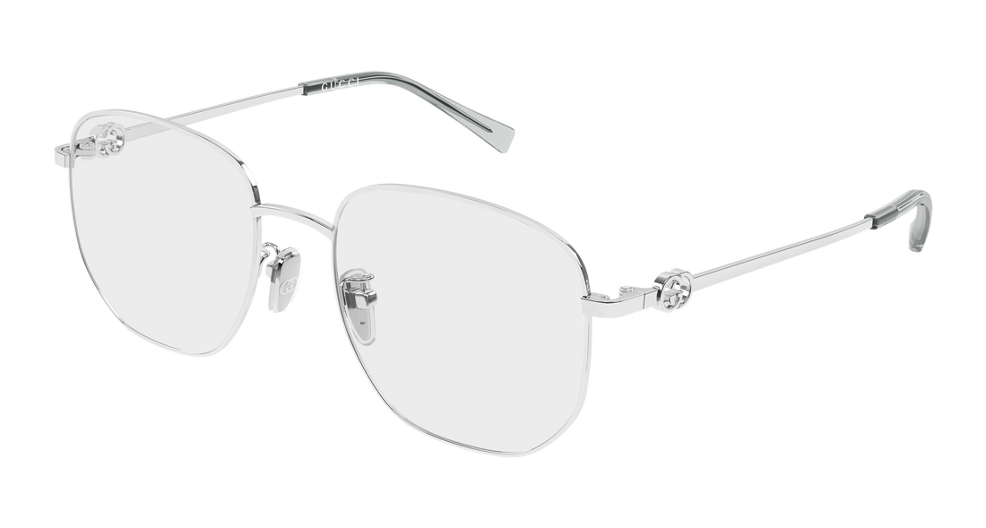 Brillen gucci gg2146oa 002 plateado rectangular / squared femenino größe 54mm - Hauptansicht