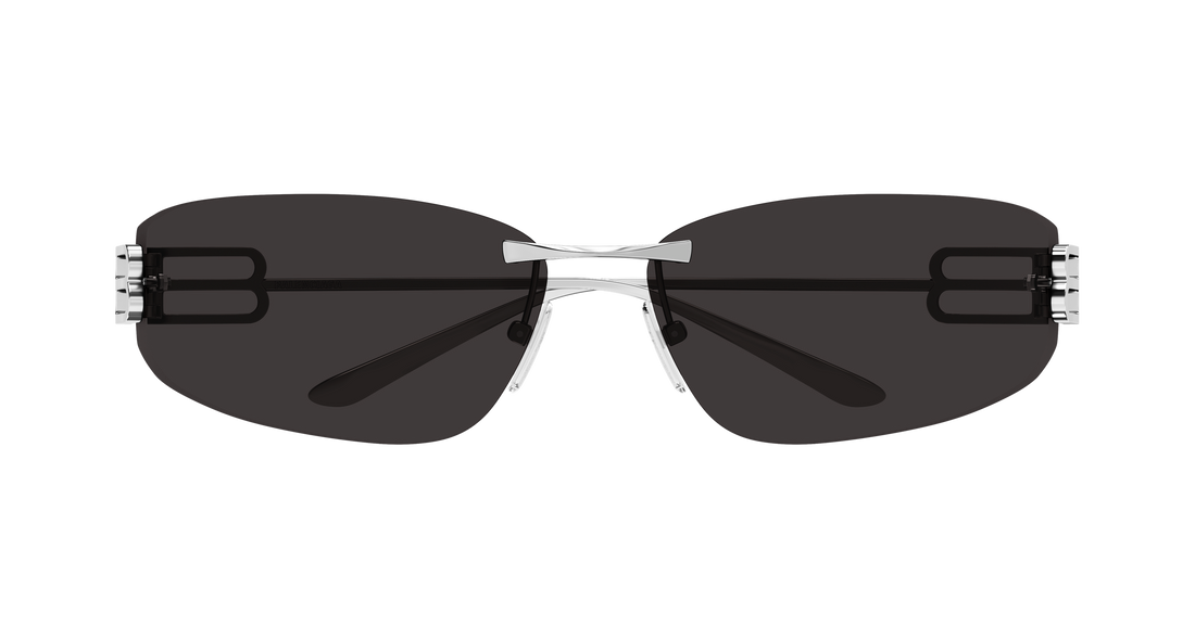 Occhiali da sole balenciaga bb0484s 002 plateado cat eye femenino taglia 76mm - Vista dettagliata