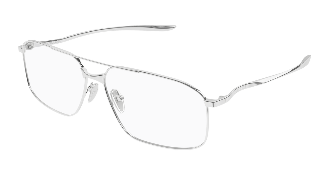 Óculos graduados balenciaga bb0495o 001 plateado pilot/navigator masculino tamanho 61mm - Vista principal