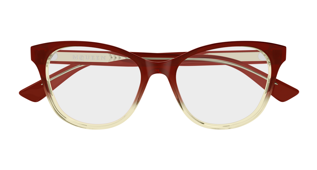 Gafas graduadas alexander mcqueen am0576o 012 rojo cat eye femenino talla 54mm - Vista de detalle