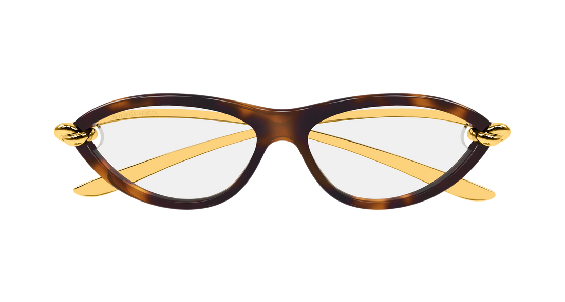 Óculos de sol bottega veneta bv1390s 008 havana cat eye femenino tamanho 56mm - Vista de detalhe