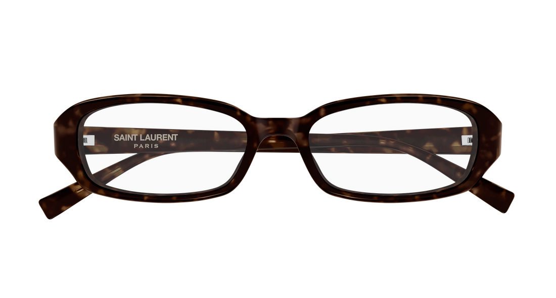 Óculos graduados saint laurent sl 872 erin opt 002 havana round/oval/panthos unisex tamanho 52mm - Vista de detalhe