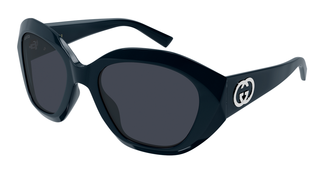 Óculos de sol gucci gg2200s 004 azul geometrical/directional femenino tamanho 56mm - Vista principal