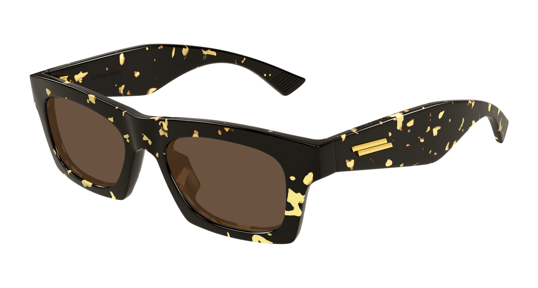 Lunettes de soleil bottega veneta bv1457s 002 havana rectangular / squared unisex taille 51mm - Vue principale
