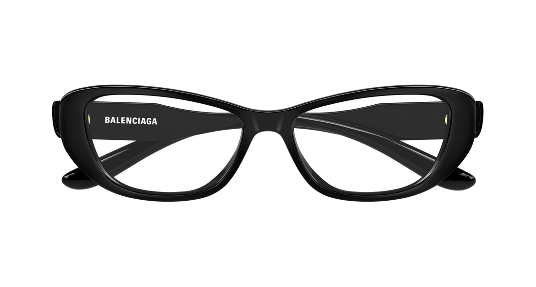 Óculos graduados balenciaga bb0514o 001 negro geometrical/directional femenino tamanho 55mm - Vista de detalhe