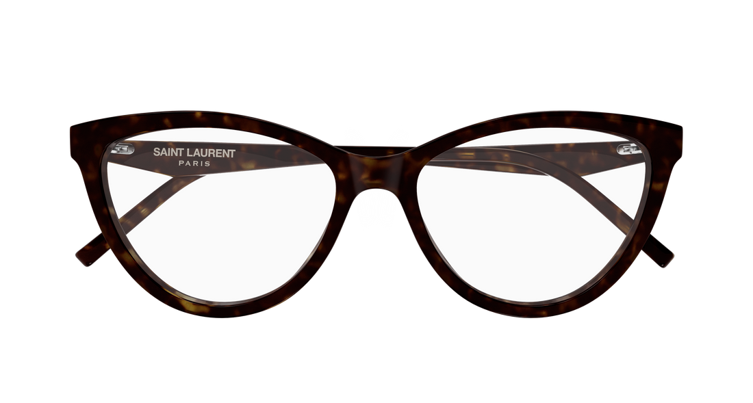 Prescription glasses saint laurent sl m185 002 havana cat eye femenino size 55mm - Detailed view