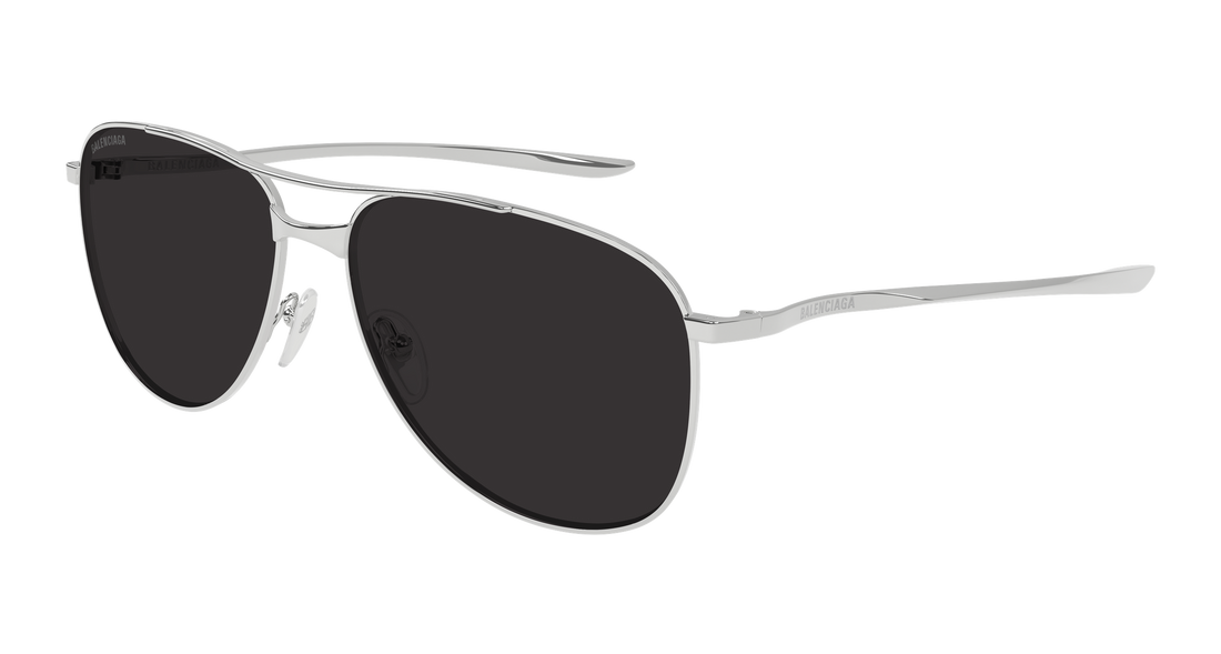 Óculos de sol balenciaga bb0538s 001 plateado pilot/navigator masculino tamanho 62mm - Vista principal