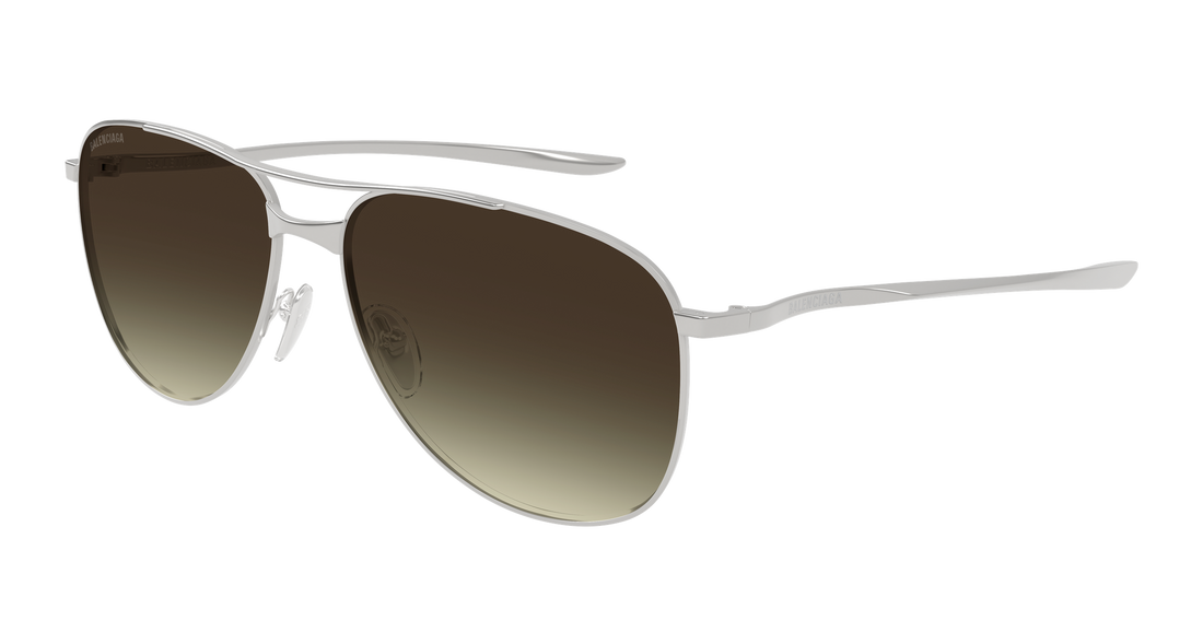 Óculos de sol balenciaga bb0538s 002 plateado pilot/navigator masculino tamanho 62mm - Vista principal
