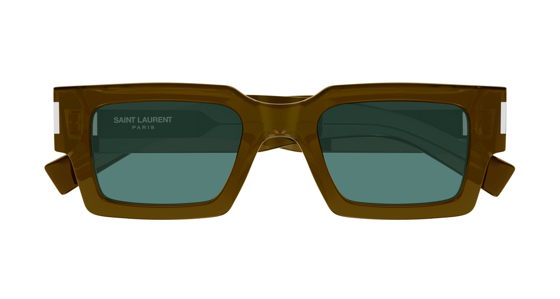 Sunglasses saint laurent sl 572 013 marron rectangular / squared masculino size 50mm - Detailed view