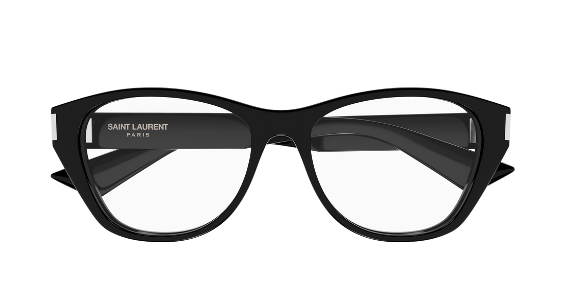 Óculos graduados saint laurent sl 929 001 negro cat eye femenino tamanho 55mm - Vista de detalhe