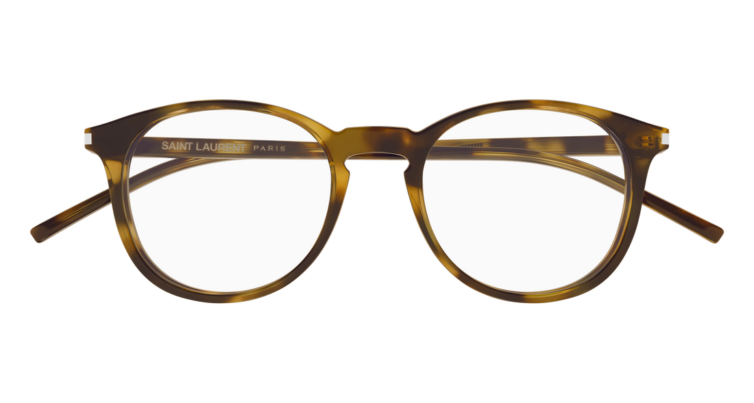Briller saint laurent sl 106 029 havana round/oval/panthos masculino størrelse 50mm - Detaljeret visning