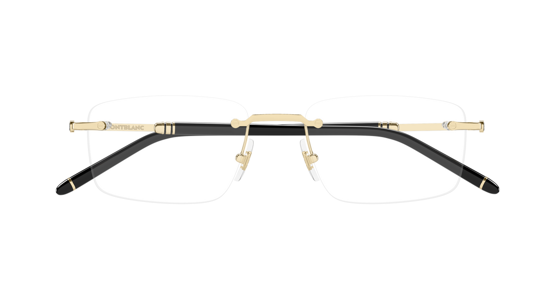 Occhiali da vista montblanc mb0480o 001 dorado rectangular / squared masculino taglia 54mm - Vista dettagliata