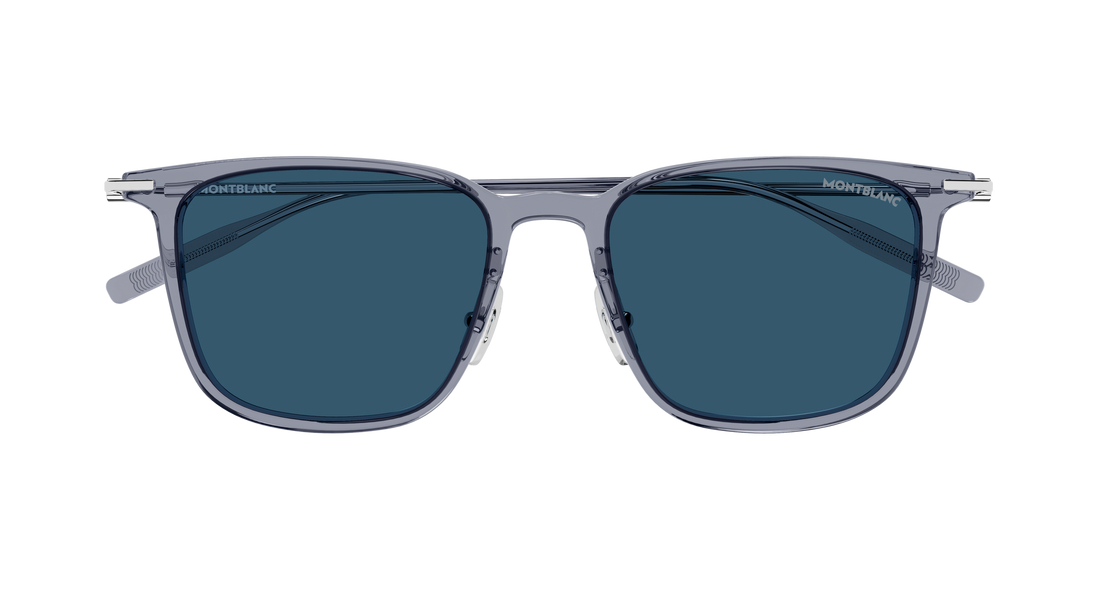 Solglasögon montblanc mb0354s 008 gris rectangular / squared masculino storlek 52mm - Detaljvy