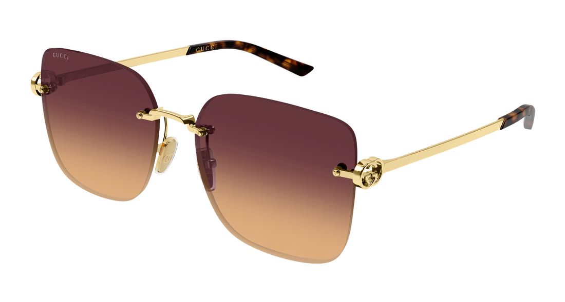 Solglasögon gucci gg2229sa 003 dorado butterfly femenino storlek 60mm - Huvudvy