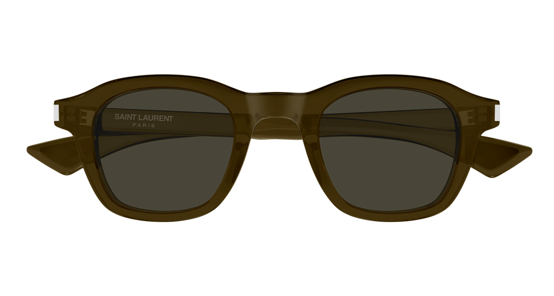 Óculos de sol saint laurent sl 880 004 marron round/oval/panthos unisex tamanho 45mm - Vista de detalhe